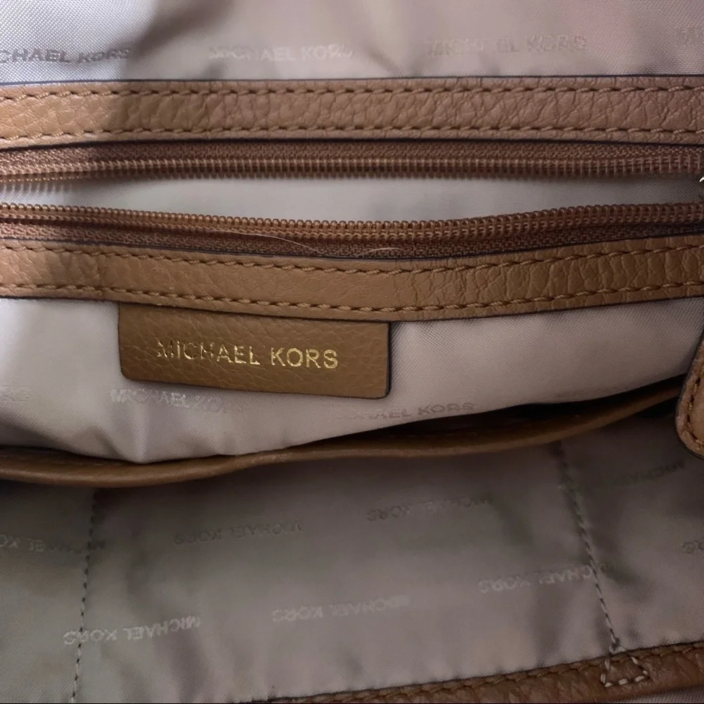 MICHAEL KORS Lydia Large Hobo Shoulder Bag monogram Brown purse handbag